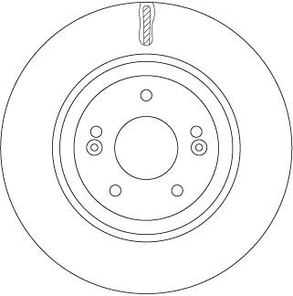 Диск тормозной HYUNDAI i40 (11-),ix35 (13-) KIA Optima (11-) (R17) передний (1шт DF7592 TRW
