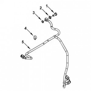 Трубка топливная (обратка) КАМАЗ Камминз ISBe (4930560) (Haffen) 0513 HAFFEN