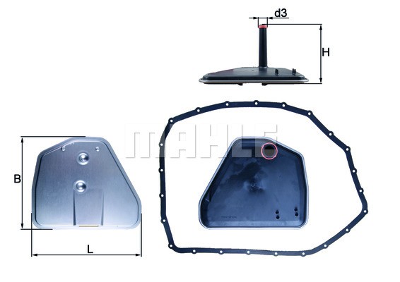 Фильтр гидравлический HX164D HX164D MAHLE KNECHT