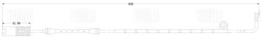 Датчик износа передних тормозных колодок L=830 PFS 0034 TRIALLI