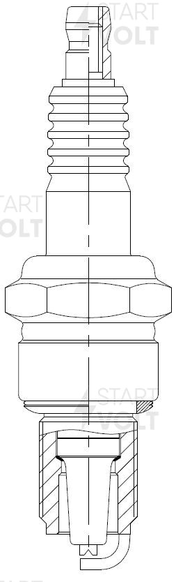 Свечи "STARTVOLT" для а/м ВАЗ 2101/08 (з.0,5 мм) карб. А-17 ДВРМ (4 шт.) с резис VSP 0002A START VOLT