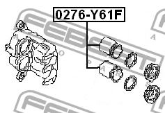 Поршень суппорта тормозного переднего D48 0276-Y61F FEBEST