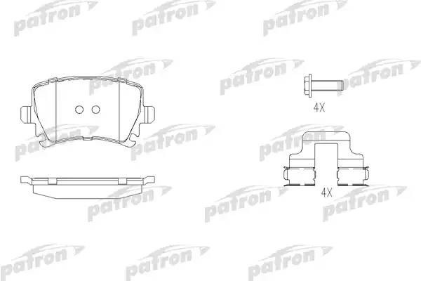 Колодки тормозные дисковые задн PBP1636 PBP1636 PATRON