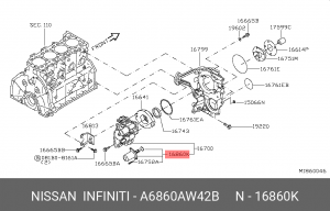 Регулятор давления топлива ТНВД NISSAN A6860-AW42B A6860-AW42B NISSAN