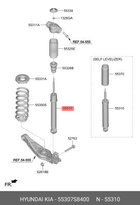 АМОРТИЗАТОР ,PALISADE, 2,2Л HYUNDAI/KIA 55307S8400 HYUNDAI KIA