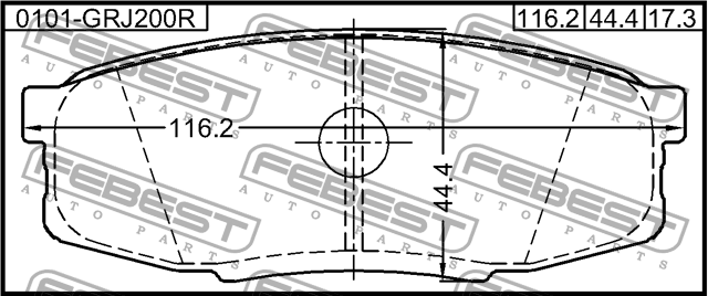 колодки дисковые задние! с антискрип. пласт.\ Toyota Land Cruiser 4.7 V8/4.5D V8 0101-GRJ200R FEBEST