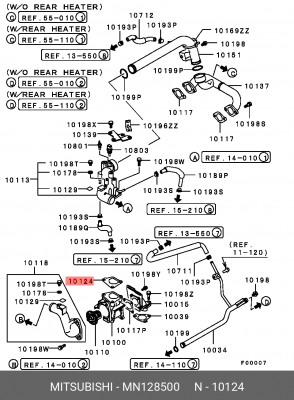 MITSUBISHI L200 (KB) (2006>), PAJERO/MONTERO (V6, MN128500 MITSUBISHI