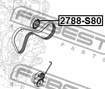 Ролик обводной VOLVO S80 2007- 2788-S80 2788-S80 FEBEST