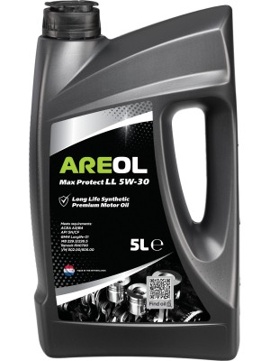 AREOL Max Protect LL 5W-30 (5L) масло моторное! синт ACEA A3/B4, API SN/CF, MB 2 5W30AR014 AREOL
