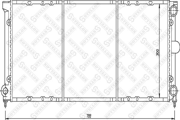 радиатор системы охлаждения!\ VW Passat 1.6-2.0 88-92 10-25052-SX STELLOX