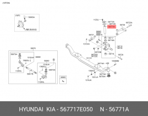 ПАЛЕЦ ЦАПФЫ ПОДВЕСКИ 567717E050 MOBIS