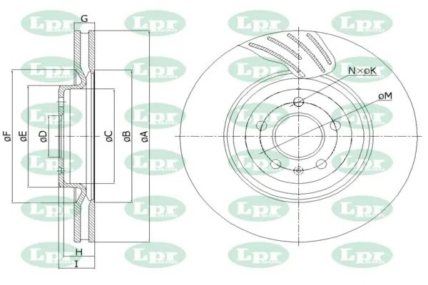 Диск тормозной A1034V A1034V LPR