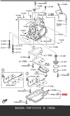 Поддон MAZDA 3 (06-) АКПП OE FNF12151X MAZDA