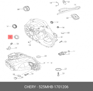 Сальник CHERY Tiggo 3 вала первичного OE 525MHB1701206 CHERY
