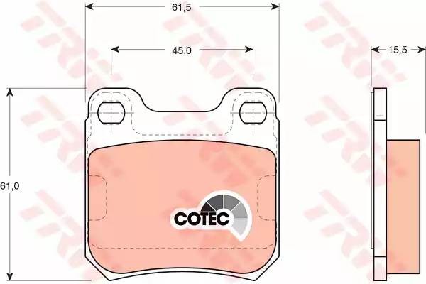 OPEL OMEGA A / SAAB 900/9-5 L(между ушк.)=45mm !!! GDB915 TRW