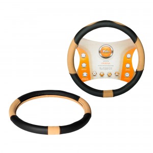 Оплетка на руль, искусственная замша/кожа, песочная/черная, 38 см / M (AWC-CM-07 AWC-CM-07M AIRLINE