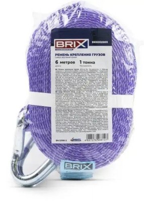 ремень крепления грузов! 6м 4т с храповиком и крюками BRX0020011 BRIX