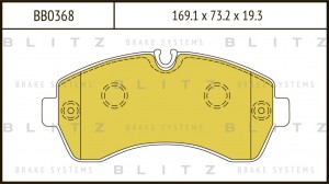 Колодки тормозные дисковые передние MERCEDES Sprinter 60-VW Crafter 06- BB0368 BB0368 BLITZ