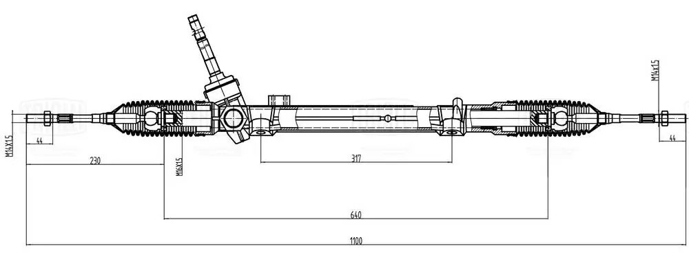 Механизм рулевой (рейка) механический CR 1402 TRIALLI