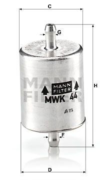 Фильтр топливный MWK44 MWK 44 MANN FILTER