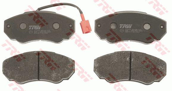 Колодки тормозные PEUGEOT Boxer CITROEN Jumper FIAT Ducato (94-) передние (4шт.) GDB1517 TRW