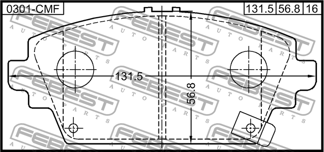 Колодки тормозные передние 0301-CMF FEBEST