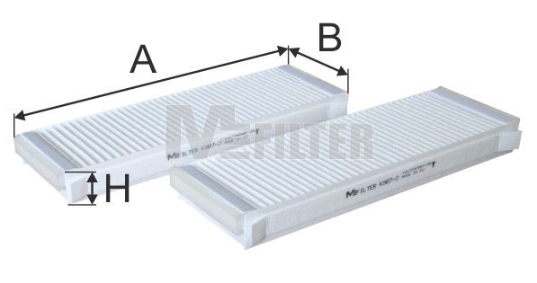 фильтр салона! 2шт. \ Audi A6/R8 2.0TDi-5.2FSi Quattro 04> K987-2 MFILTER AUTOMOTIVE FILTERS