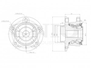 Ступица задняя (с ABS) HUB-20161 UNIO