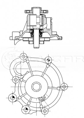 Насос водяной для а/м Mercedes-Benz C (W203) (00-)/E (W212) (09-) 1.6i/1.8i  LWP LWP15204 LUZAR