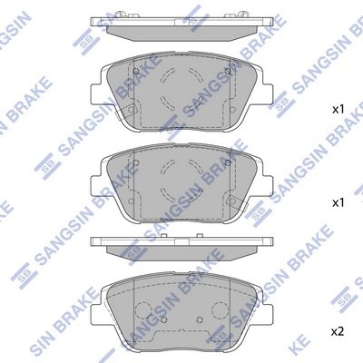 Колодки тормозные KIA OPTIMA 11- пер. SP1398 SP1398 SANGSIN