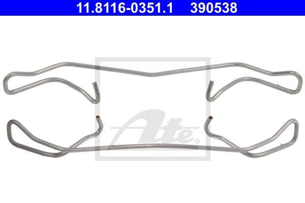 Пружина SKODA Octavia (04-) колодок тормозных передних ATE 11.8116-0351.1 ATE