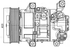 Компрессор кондиц. для а/м Toyota RAV 4 06- 2.0i [1AZFE] LCAC1920 LCAC 1920 LUZAR