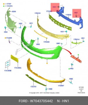 W704370-S442 Гайка W704370S442 FORD