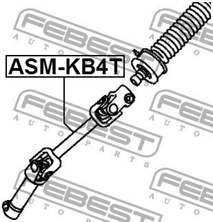 Вал карданный рулевой MITSUBISHI L200,L200 SPORTERO KB5T 2005.05- ASM-KB4T ASM-KB4T FEBEST