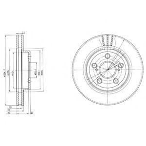 BG2880 диск тормозной передний!\ Toyota Carina 1.6 92-97 BG2880 DELPHI