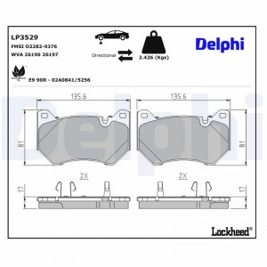 LP3529 колодки тормозные передние!\ Audi Q5, 16> LP3529 DELPHI
