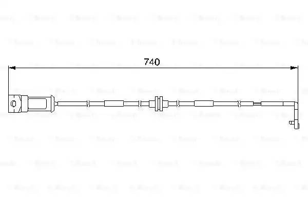 Датчик износа тормозных колодок OPEL Omega B (94-01) передний BOSCH 1 987 474 934 BOSCH