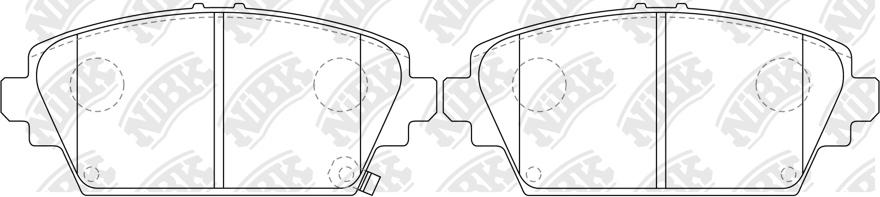 Колодки тормозные передние NISSAN PRIMERA (P12) 02/ALMERA TINO 0005 PN8106 PN8106 NIBK