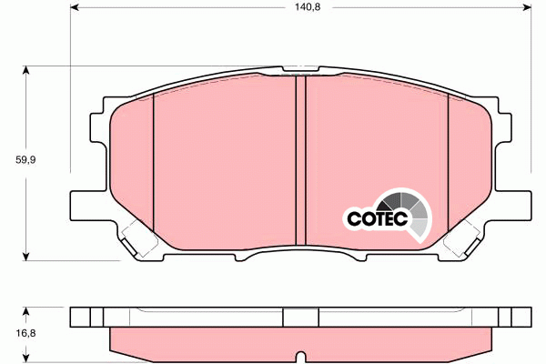 Колодки тормозные LEXUS RX300 (03-) передние (4шт.) TRW GDB3338 TRW