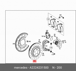 MERCEDES BENZ W222 (2013>) A2224231500 MERCEDES BENZ