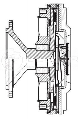 Вискомуфта КАМАЗ-5490 MERCEDES Axor привода вентилятора LUZAR LMC0790 LUZAR