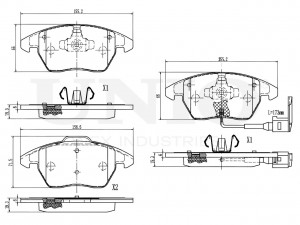 Колодки тормозные диск. передние с датчиком BRP-20066 UNIO