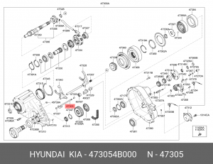 вал коробки раздаточнойKIA SORENTOHYUNDAI H-1 473054B000 HYUNDAI KIA
