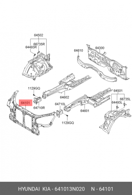Деталь 641013N020 HYUNDAI KIA