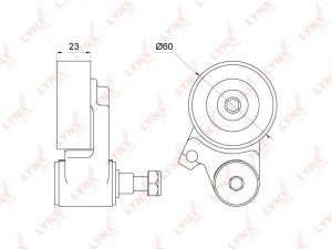 Ролик ГРМ MITSUBISHI Outlander XL,Pajero Sport (08-) (3.0) натяжителя LYNX PT-1038 LYNXAUTO