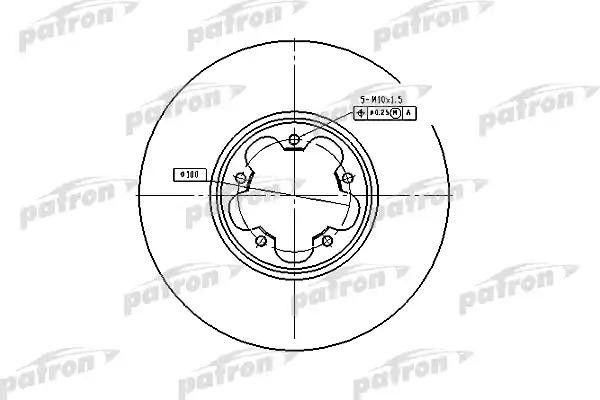 Диск тормозной FORD Transit (00-06) передний (1шт.) PATRON PBD4216 PATRON
