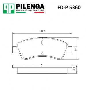 Колодки тормозные диск.передние PARTNER, 206,207,208,301,307,C2,C3,C4 FD-P5360 FDP5360 PILENGA