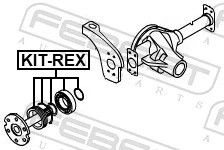 ПОДШИПНИК РОЛИКОВЫЙ ПЕРЕДНЕЙ ПОЛУОСИ РЕМКОМПЛЕКТ KIT-REX KITREX FEBEST