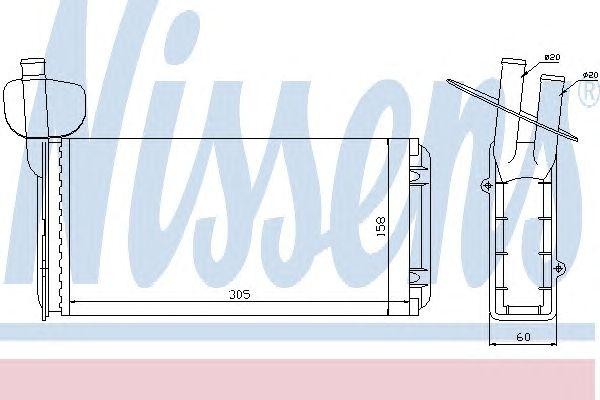Радиатор отопителя VW T4 салона задний NISSENS 73965 NISSENS