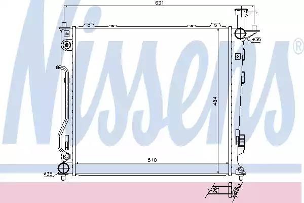 Радиатор KIA SORENTO II 2.0/2.2CRDi AT 11/09-7/12 67465 67465 NISSENS